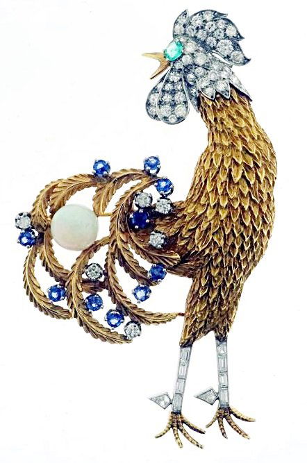 Gold, Diamond, Emerald, Sapphire & Opal Brooch (1 of 5)