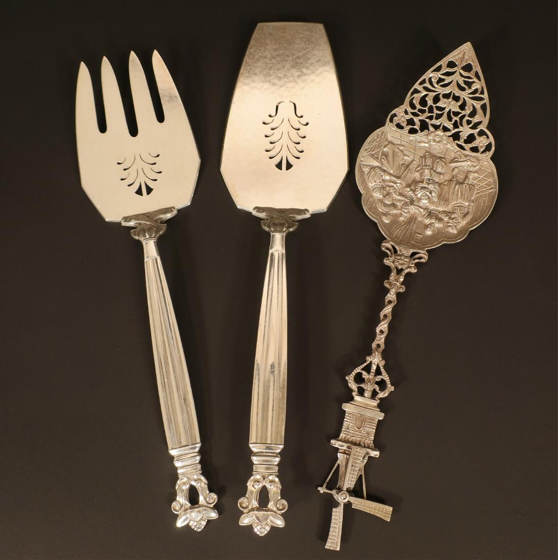 2 Georg Jensen Sterling Servers + 1 Other (1 of 9)