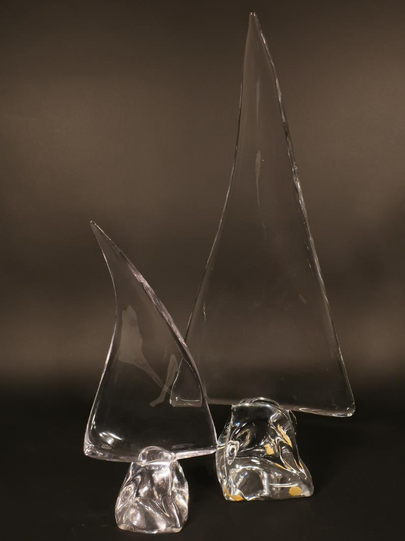 2 Daum Glass Sailboats, 20th C. (1 of 7)