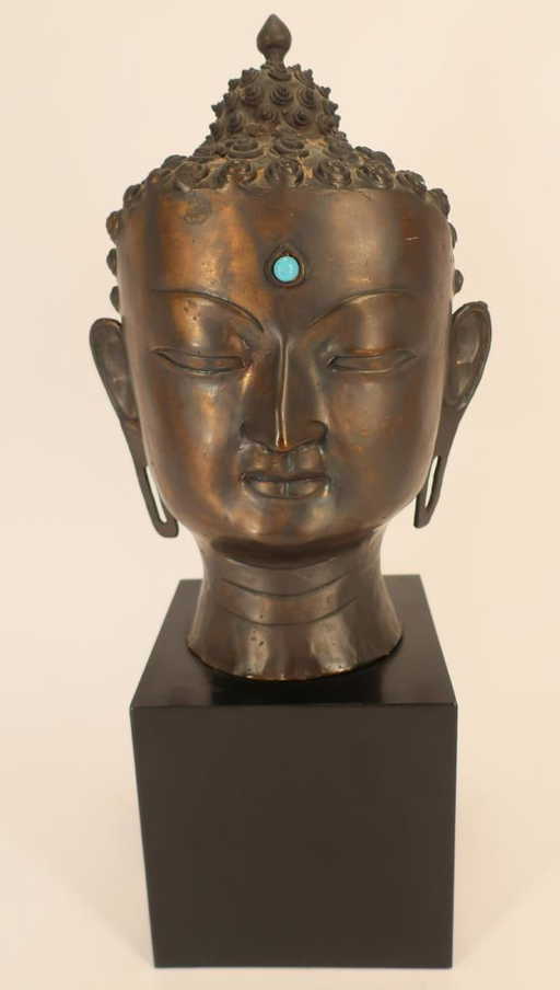 buddha copper alloy bust