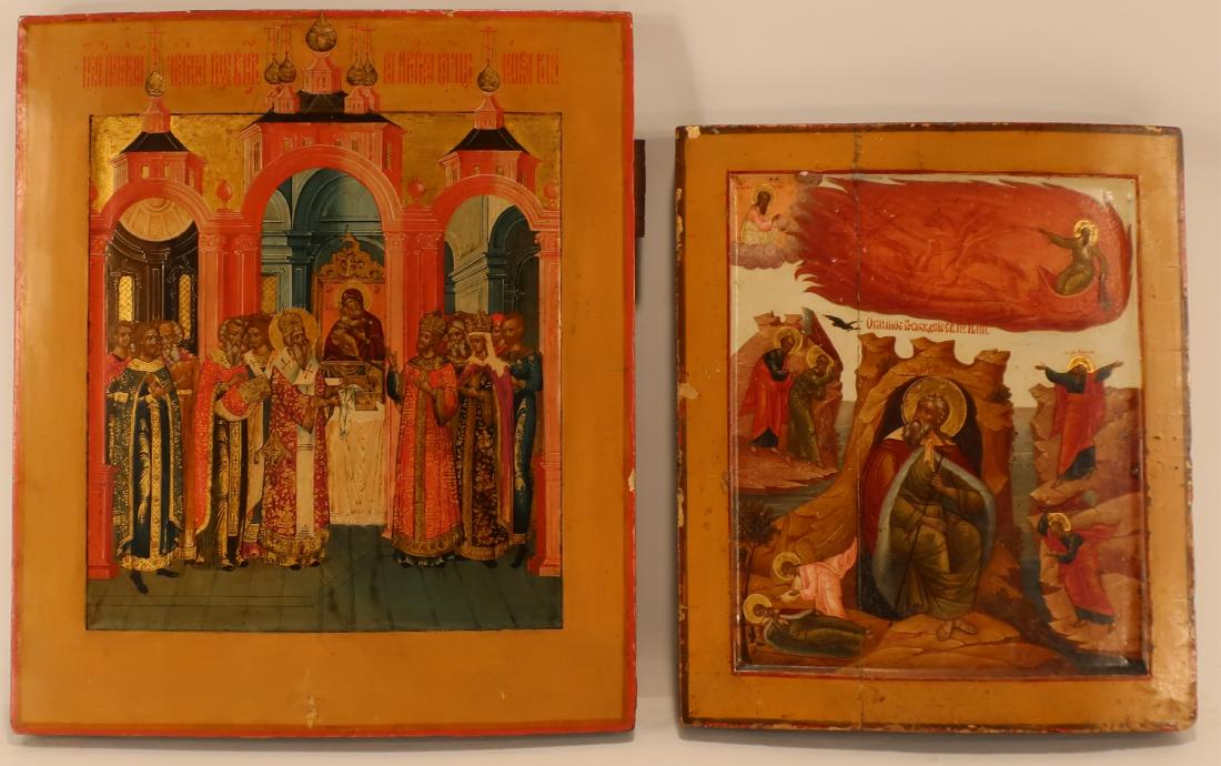 Two Russian Icons on Panel, 18/19th C. (1 of 9)