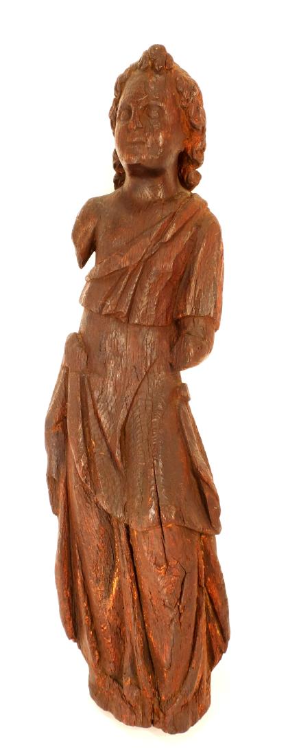 Italian Figure of Saint, 16th c. or earlier, Wood (1 of 9)