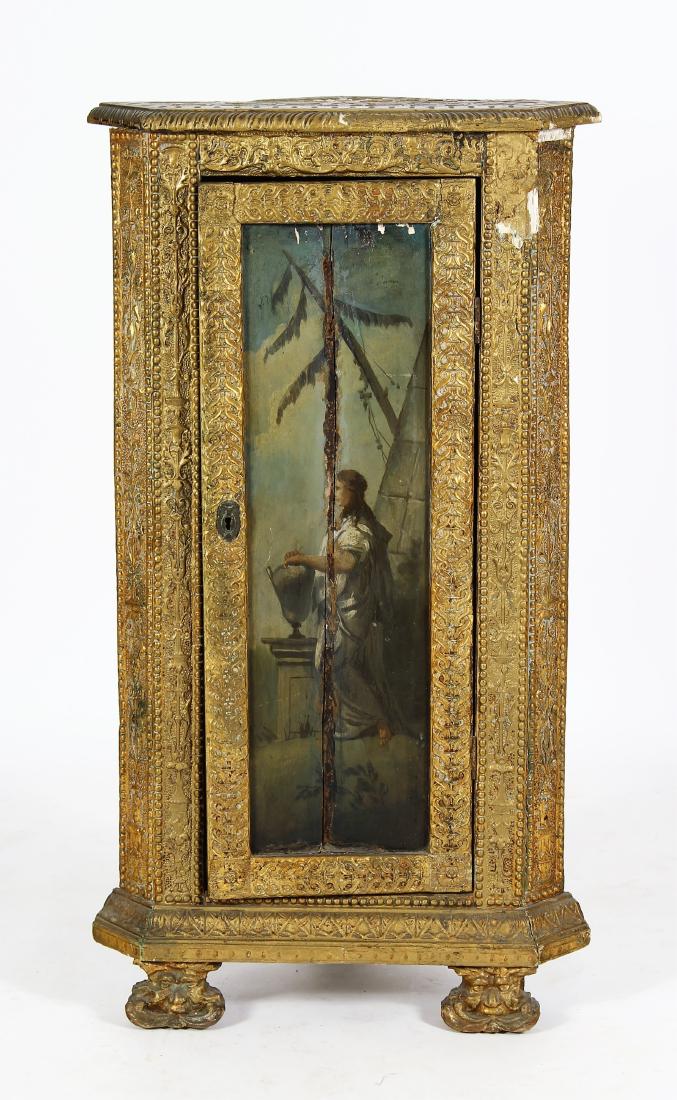 Continental Gilt Wood Corner Cabinet, 19th C. (1 of 7)