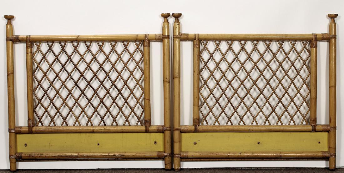 Pair Twin Size Bamboo Headboards (1 of 5)