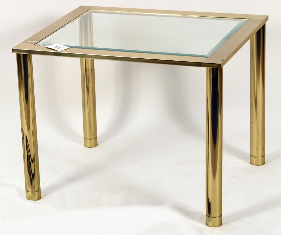 Brass and Glass Mid Century Modern Side Table (1 of 3)