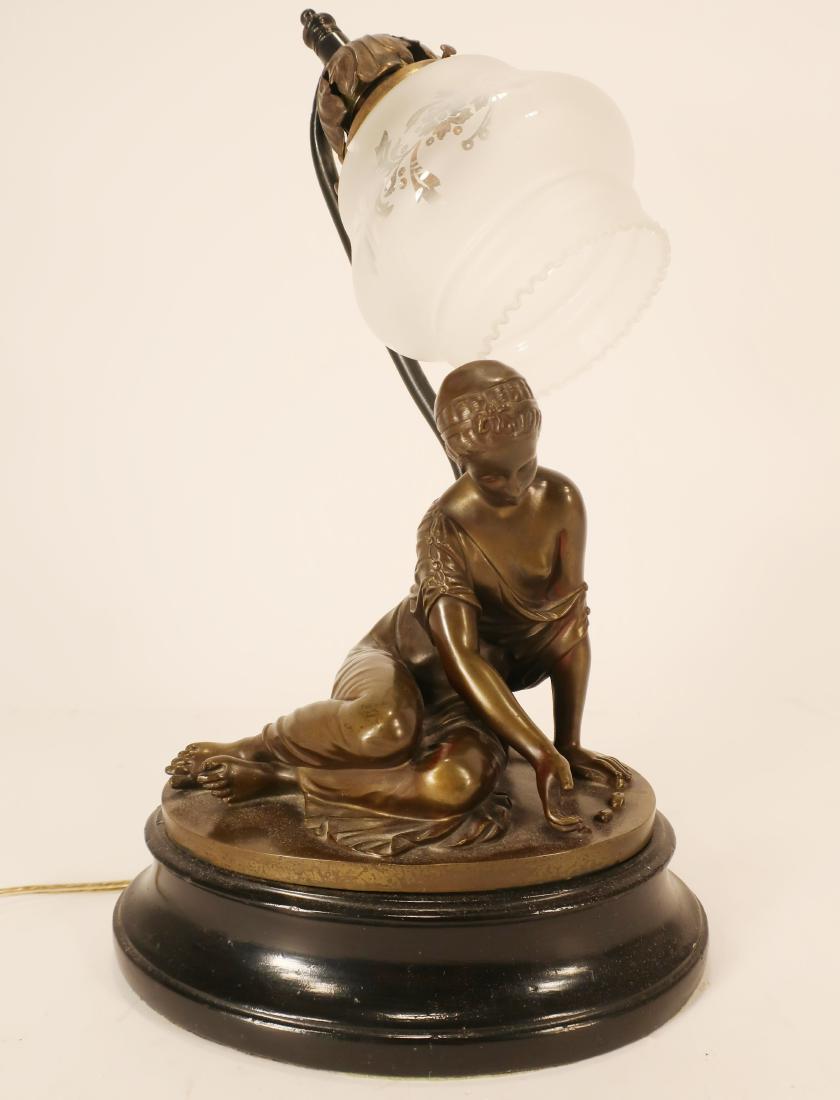 French School, Seated Maiden As Lamp, Bronze (1 of 7)