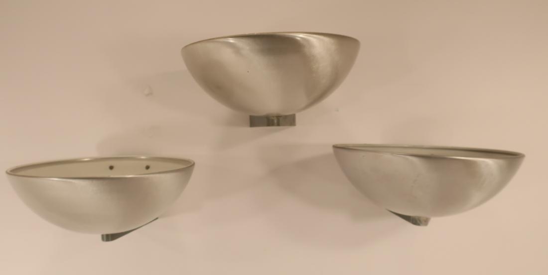 3 Kurt Versen Midcentury Aluminum Sconces, Signed (1 of 6)