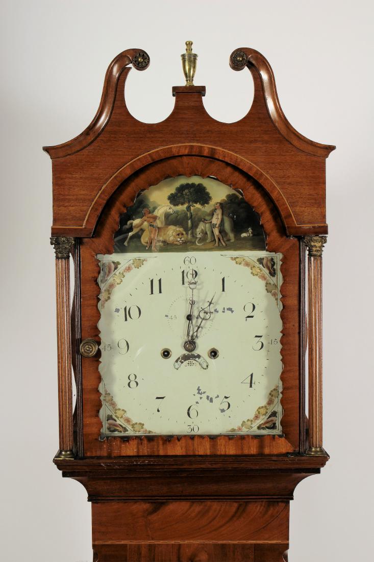 English Tall Case Inlaid Mahogany Clock (1 of 11)