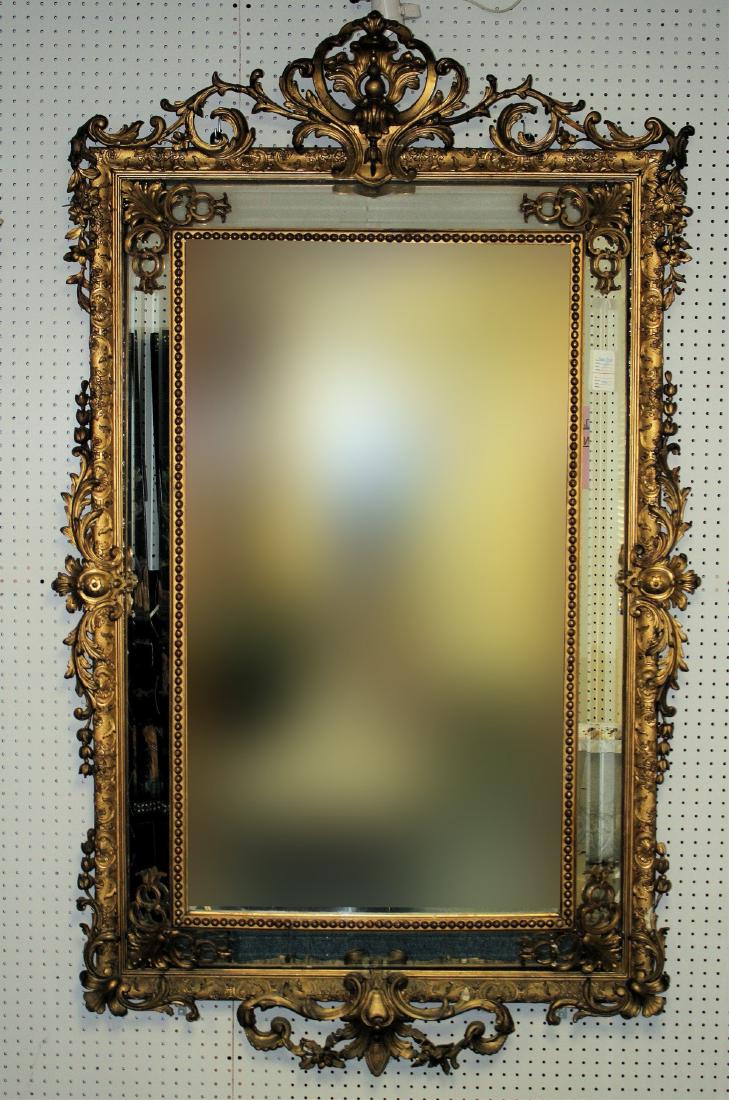 Immense Louis XV-Style Giltwood Mirror (1 of 10)