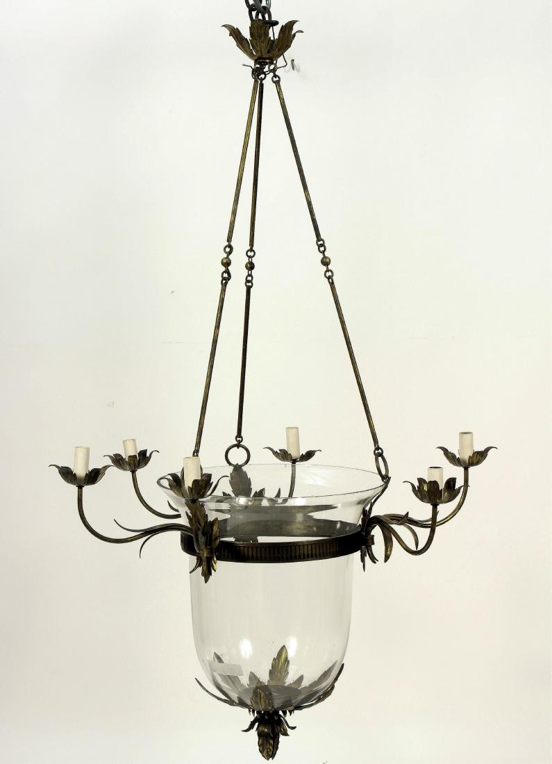 Glass Bell Jar and Gilt Metal Hall Lantern (1 of 6)