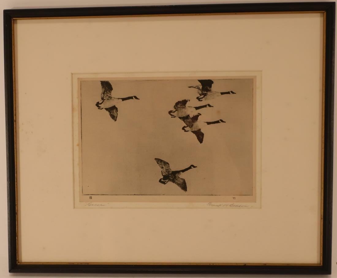 Frank Benson,Am., Geese, etching (1 of 5)