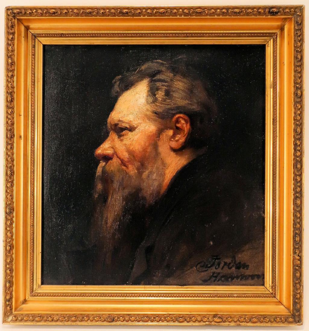 Cont'l School, c.1900, Portrait of Bearded Man O/C (1 of 6)