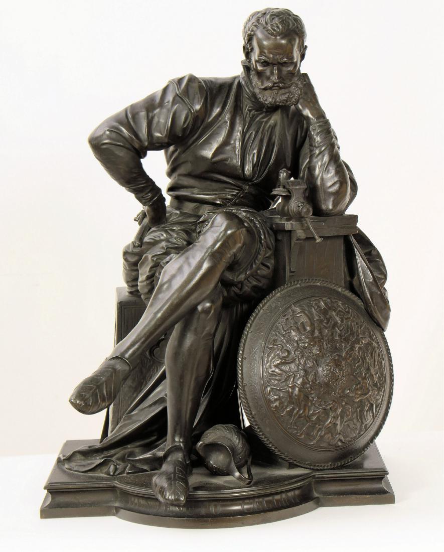 19th c. Benvenuto Cellini In His Workshop,Bronze (1 of 9)