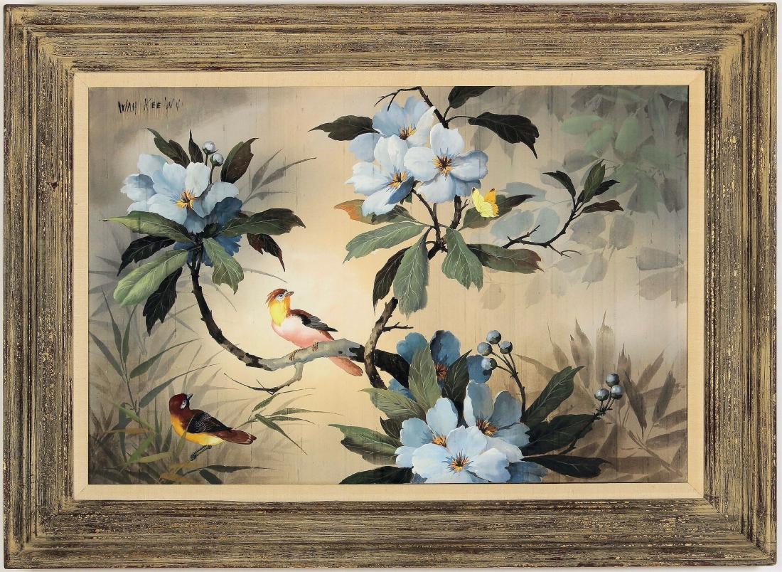Wah Kee Wu, Chinese, Songbirds among Blossoms, O/C (1 of 7)