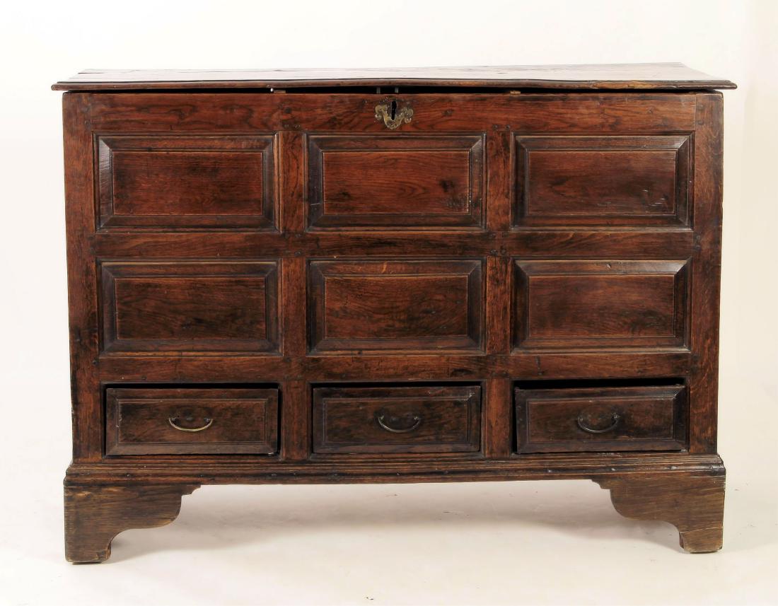 18th C. English Oak Mule Chest (1 of 10)