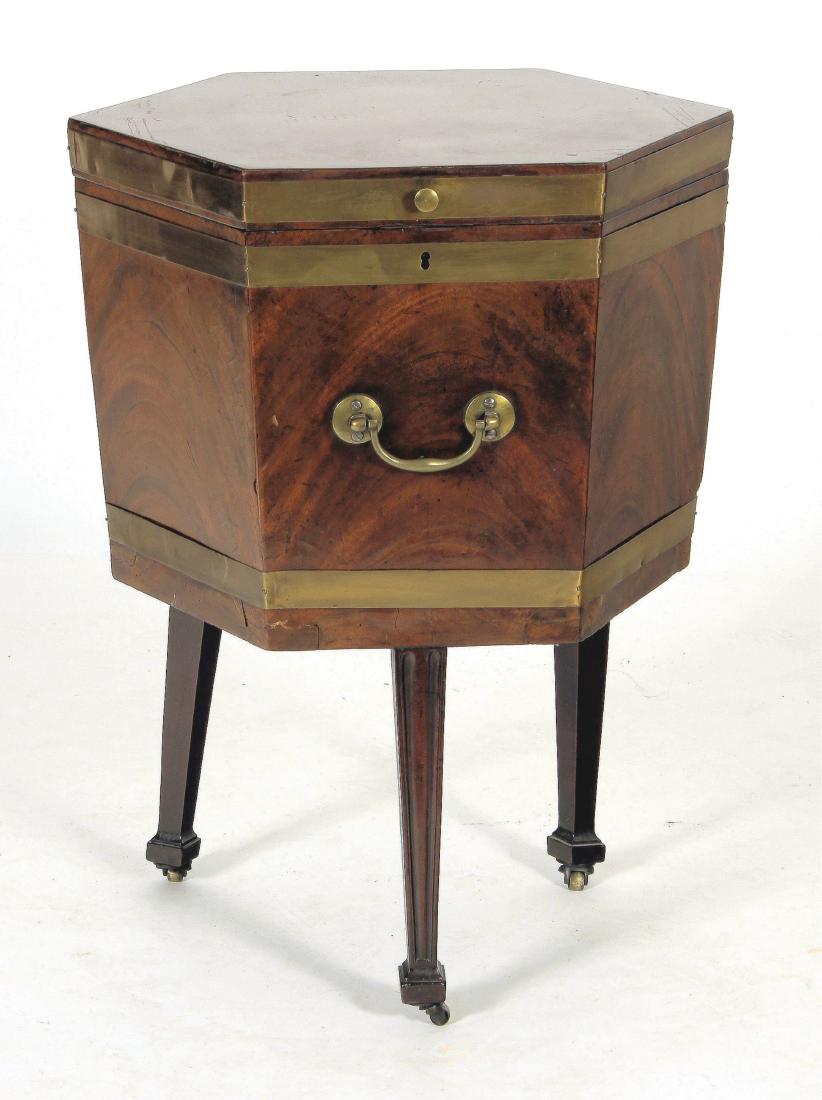 19th C. Mahogany Hexagonal Regency Cellerette (1 of 6)