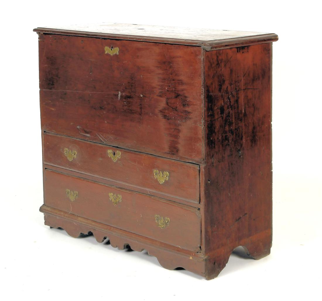 19th C. American Pine Mule Chest (1 of 9)