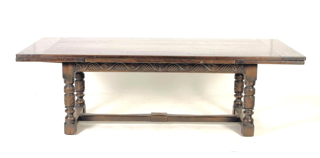 Renaissance Style Carved Oak Refractory Table (1 of 9)