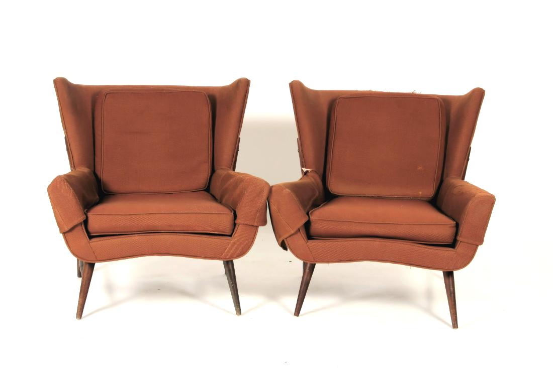 Adrian Pearsall Style Upholstered Armchairs (1 of 8)