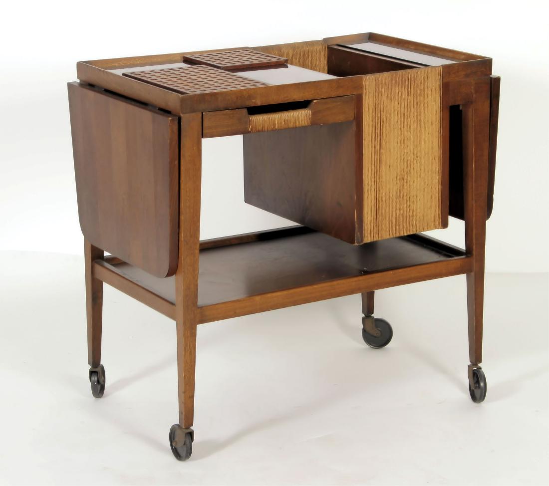 Edward Wormley Style Midcentury Modern Bar Cart (1 of 6)