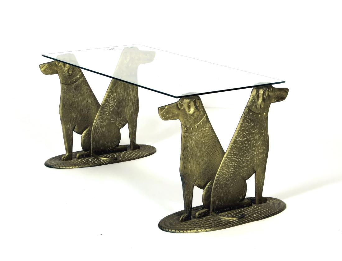 Stephen Huneck, Metal Labradors as Cocktail Table (1 of 6)
