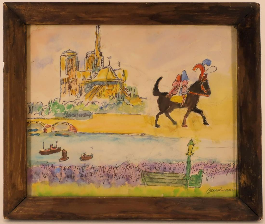Bemelmans, Study for MADELINE AND THE GYPSIES, W/C (1 of 5)
