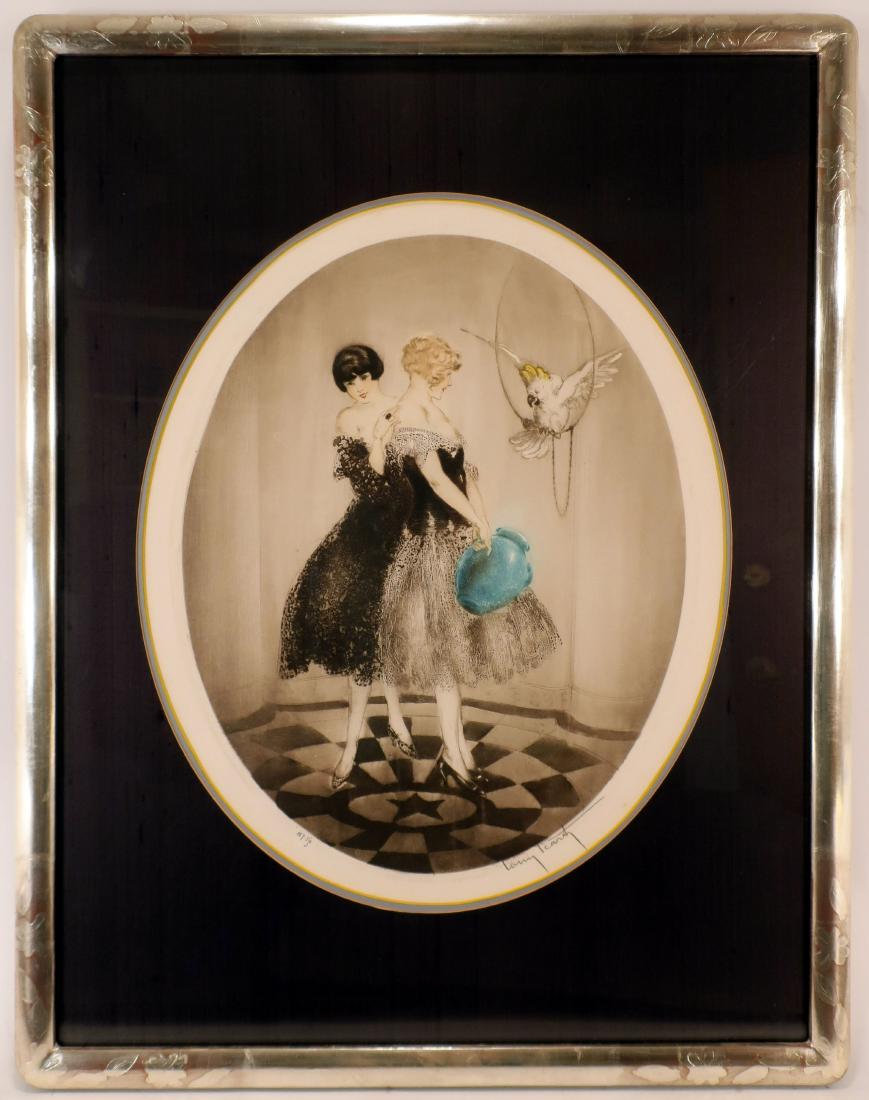 Louis Icart, Color Etching - Bavardage c. 1926 (1 of 7)