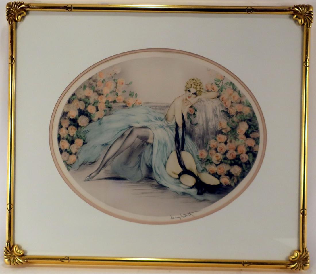 Louis Icart, Color Etching - 'Les Roses' c. 1933 (1 of 8)