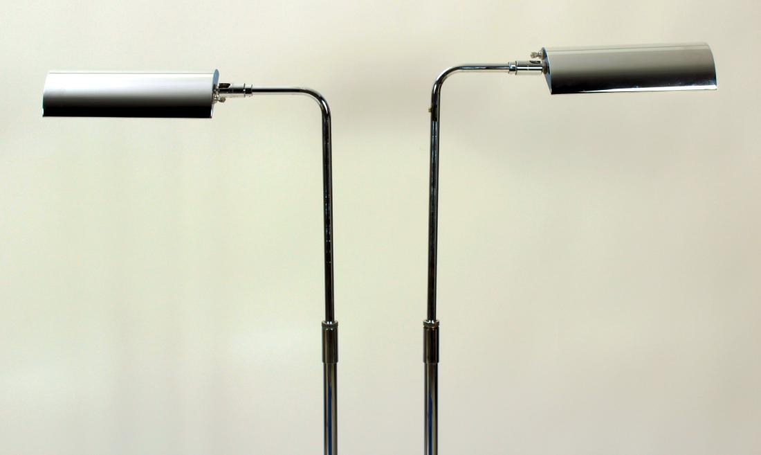 Pr Koch & Lowy Chrome Adjustable Floor Lamps (1 of 11)