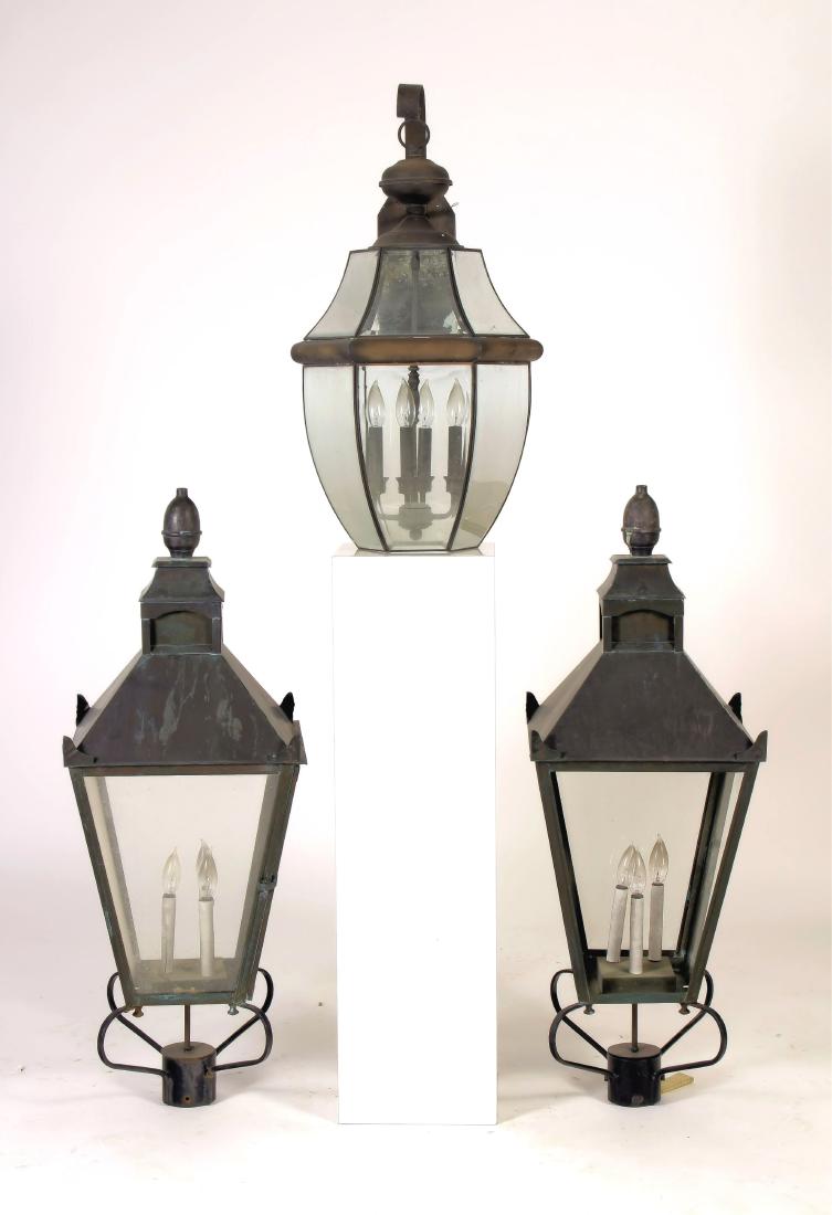 3 Ext. Copper Lights Pr Pole-Lanterns and Sconce (1 of 7)