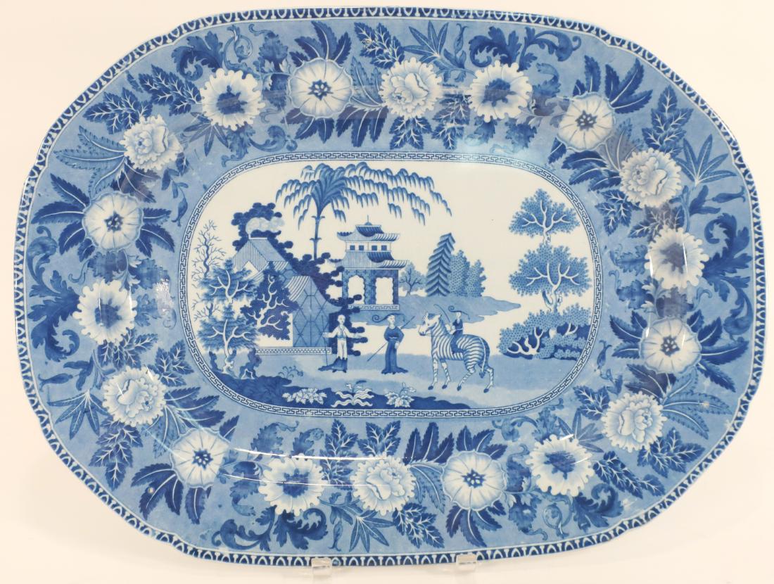 Rogers Staffordshire Blue Transfer Platter (1 of 6)
