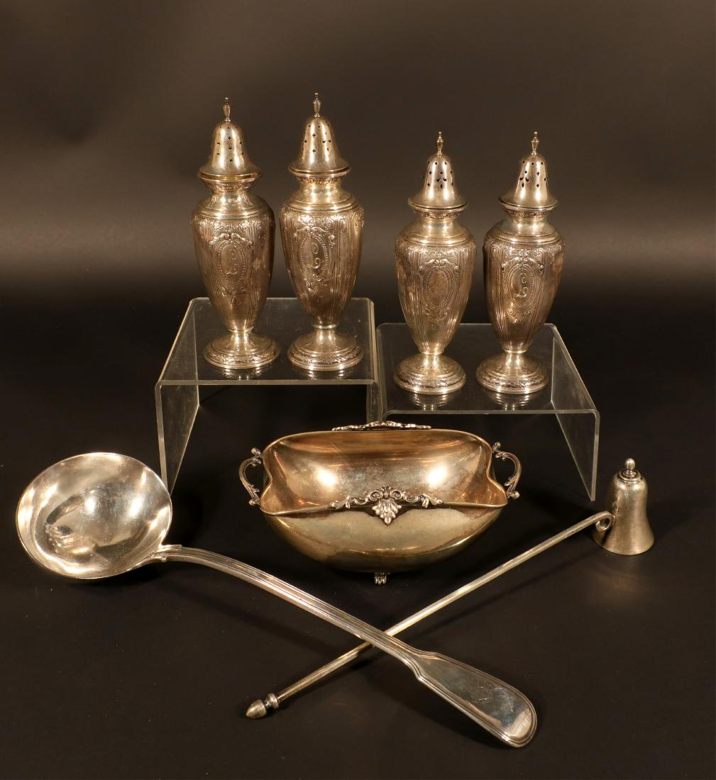 Sterling: 4 Gorham Casters, Snuffer, Large Ladle (1 of 7)