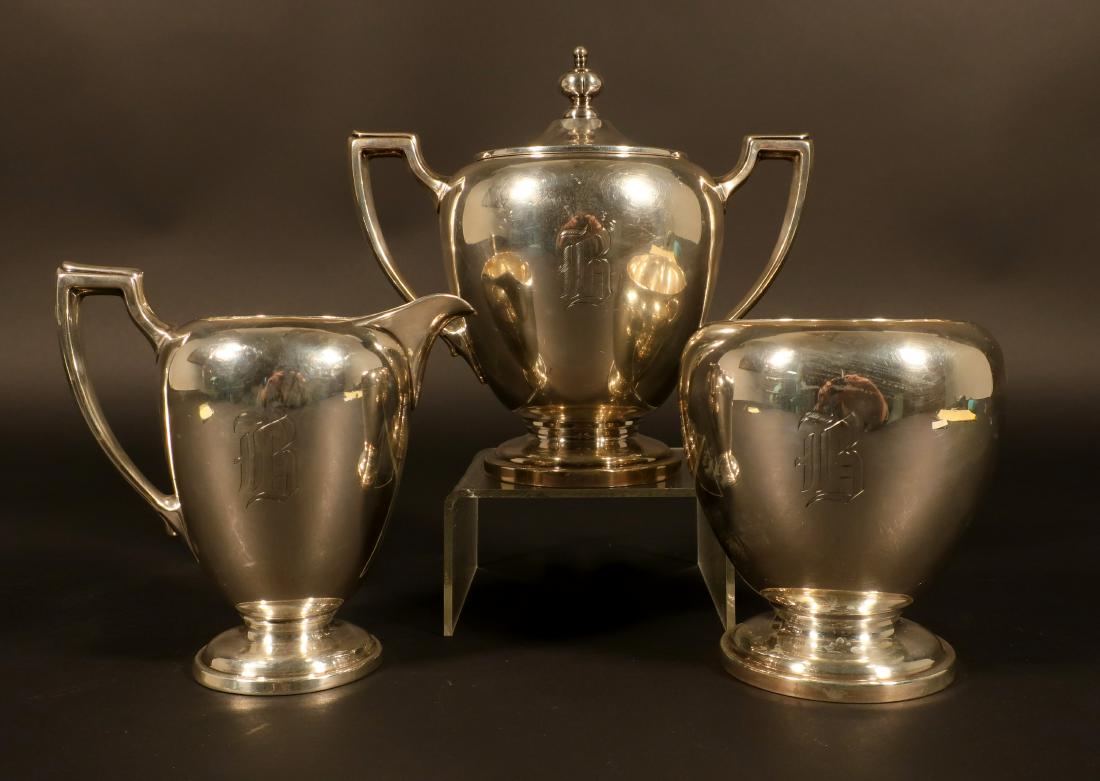 Sterling Silver Set: Pitcher, Bowl, Covered Sugar (1 of 6)