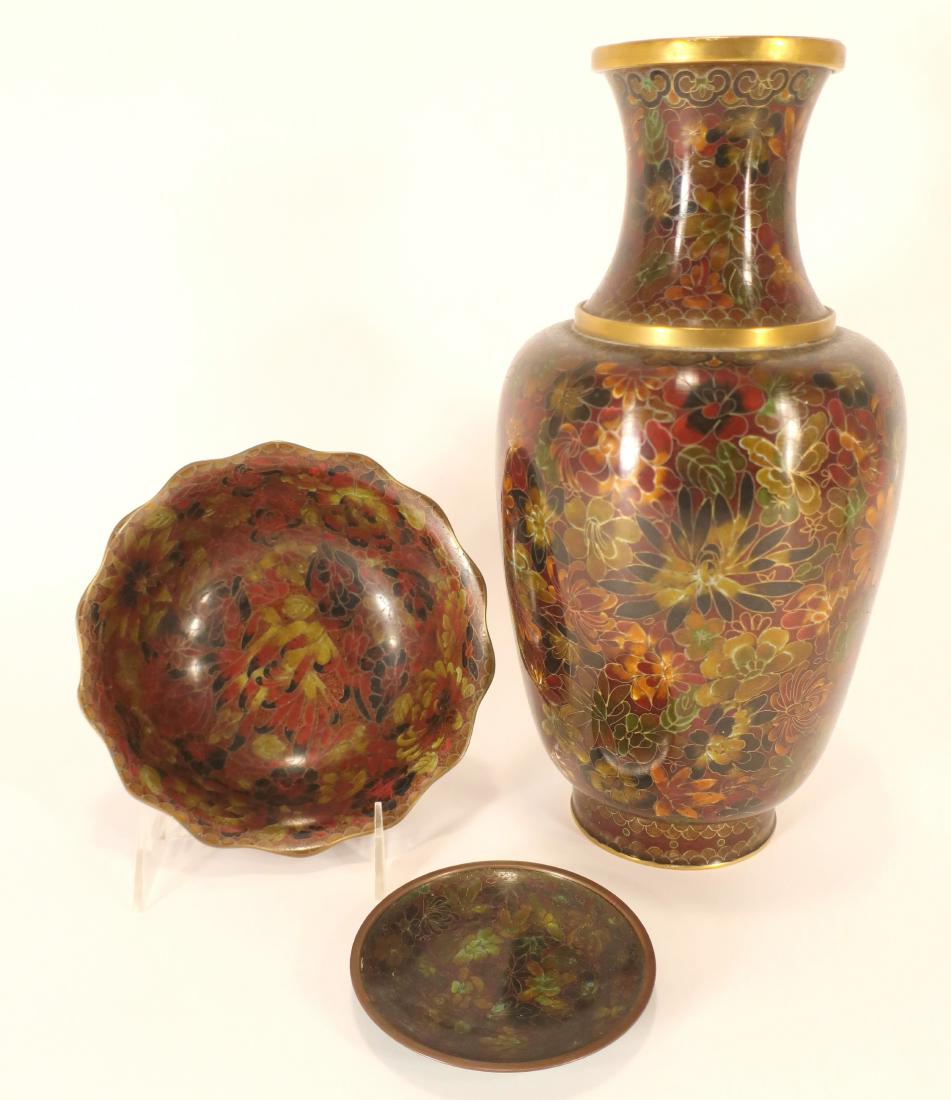 3 Millefleur Cloisonne Objects (1 of 6)