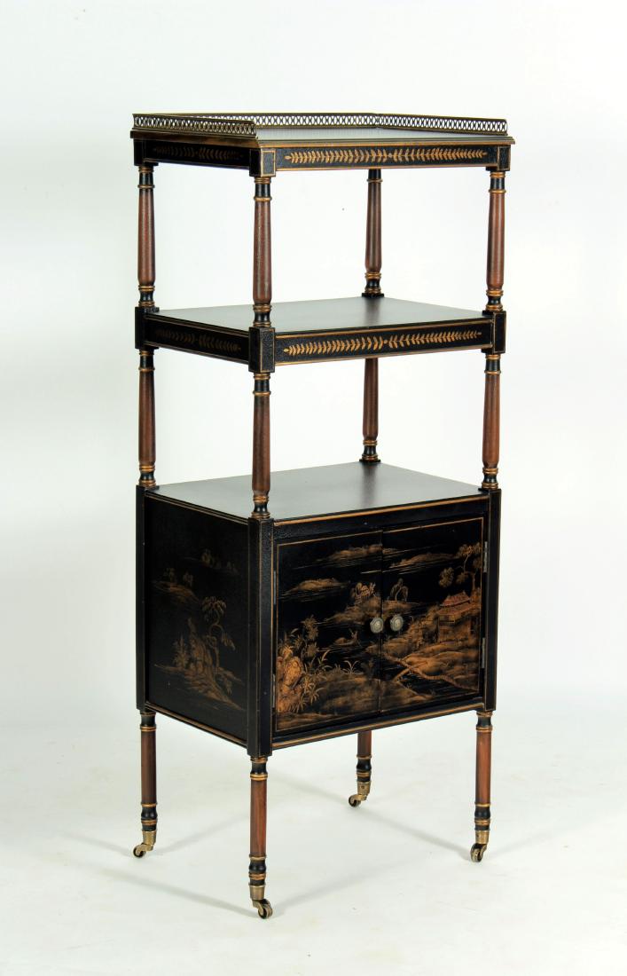Ardley Hall Asian Paint Decorated Etagere (1 of 6)
