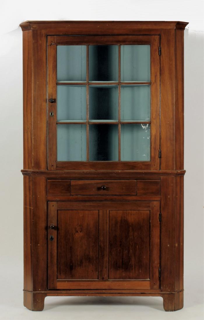 American Cherry Corner Cupboard, 19th C. (1 of 6)
