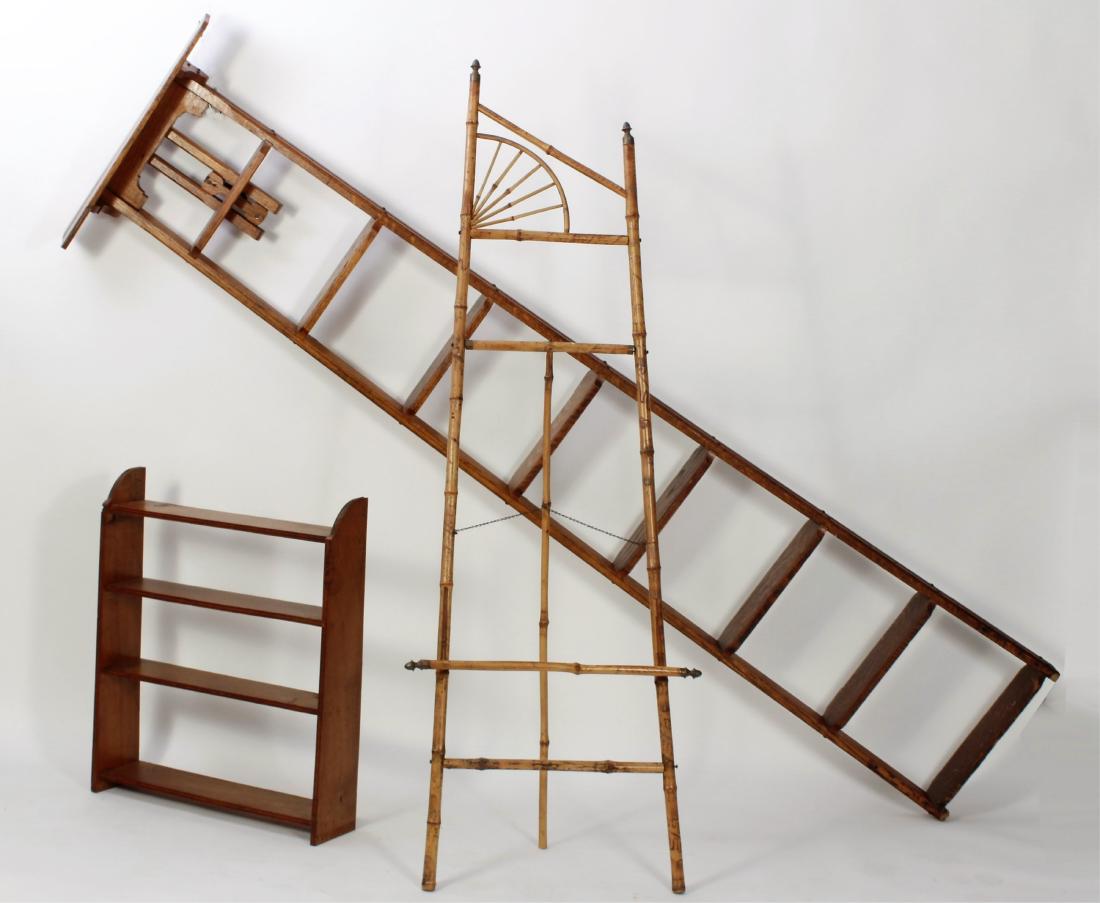 "The Bicycle Step Ladder Co." Oak Ladder,etc. (1 of 9)