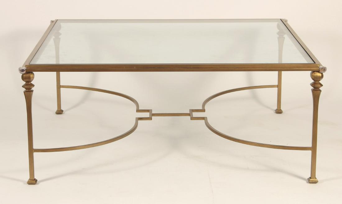 Contemporary Gilt Steel/Glass Coffee Table (1 of 4)