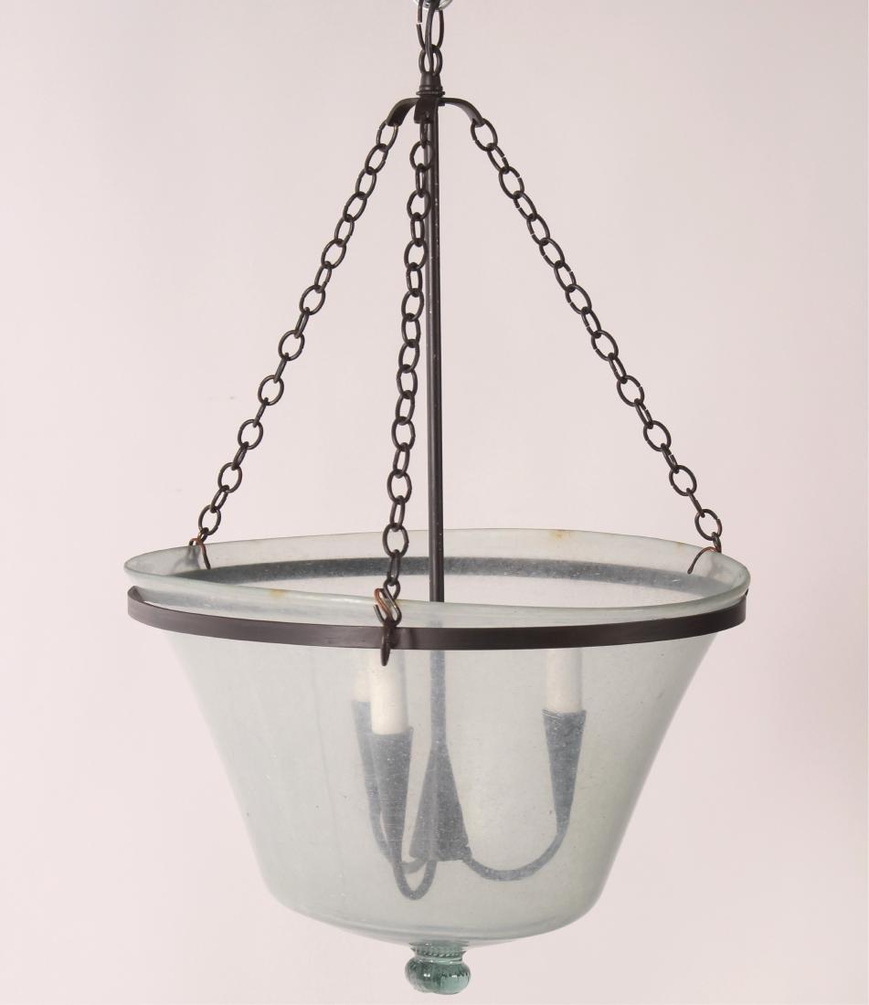 Metal and Hand Blown Glass Bell Jar Lantern (1 of 5)