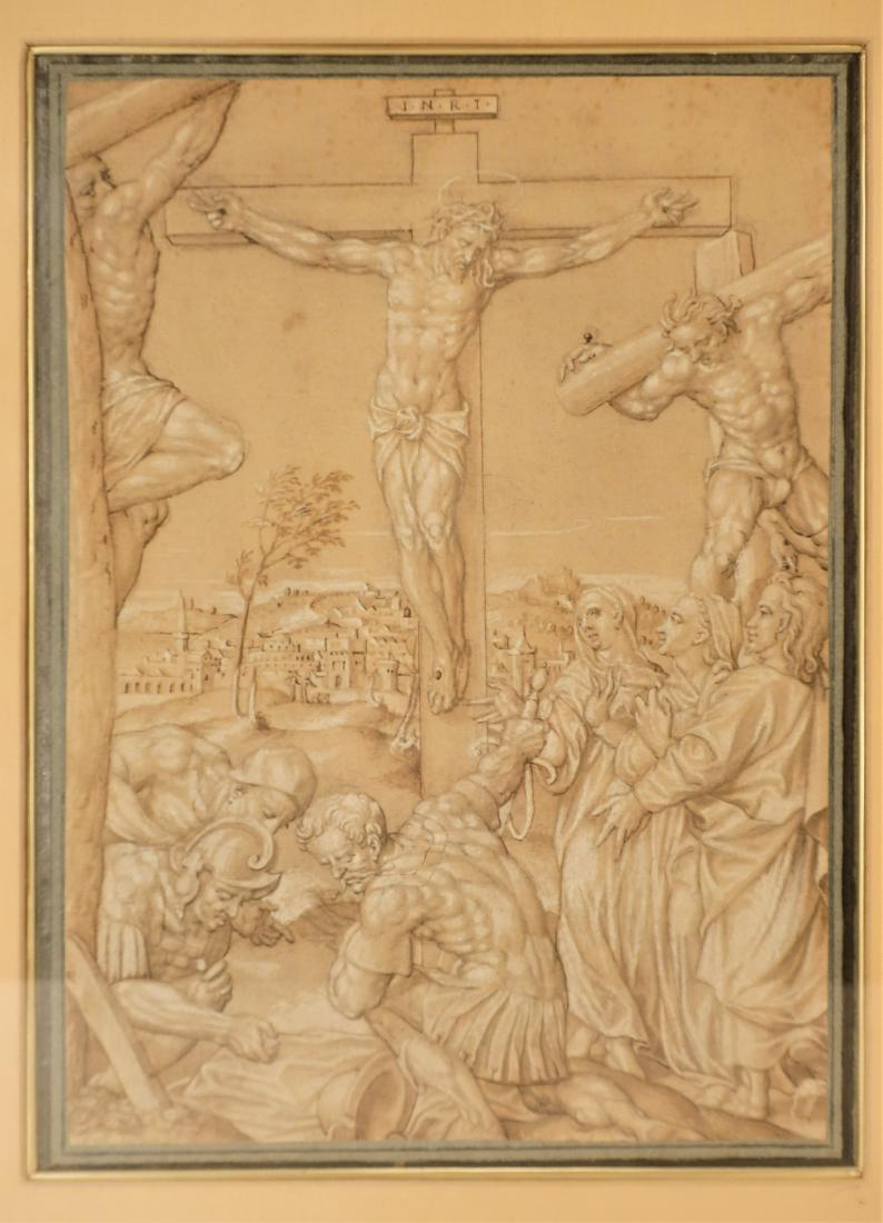 2 Biblical Drawings, 16th C., Ger., W/C ink (1 of 7)