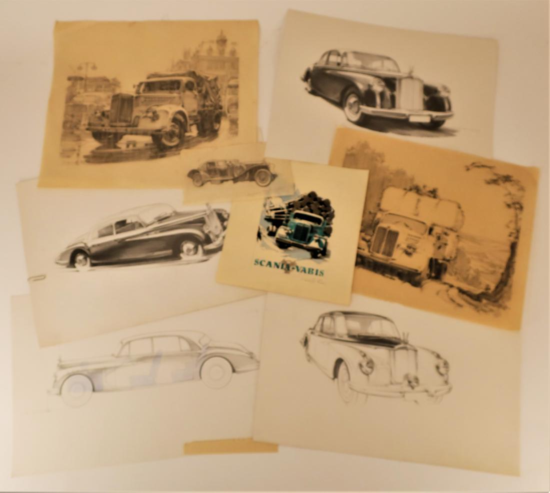 Carl G. Evers, 8 Pencils on Paper, Some Color (1 of 6)