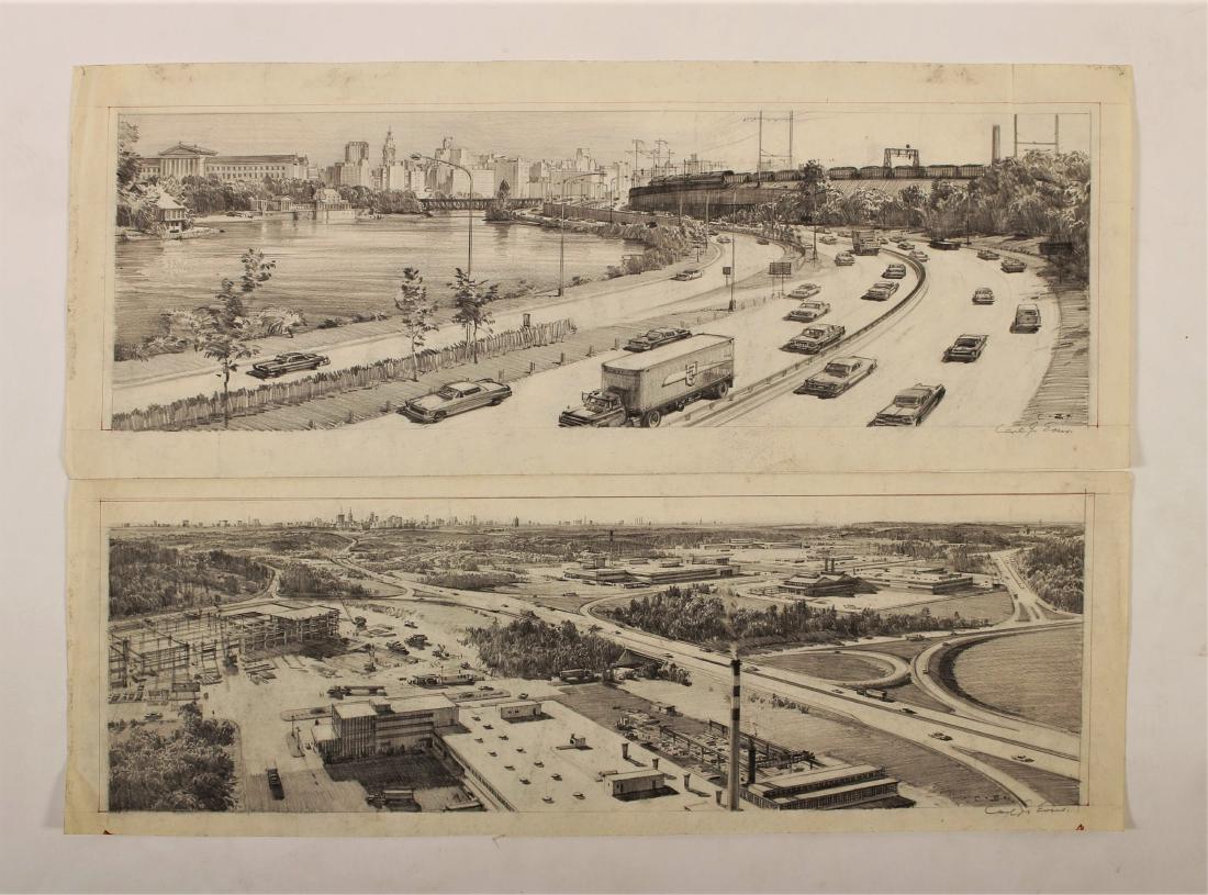 Carl G. Evers, Sketches, City Studies and Drawings (1 of 6)