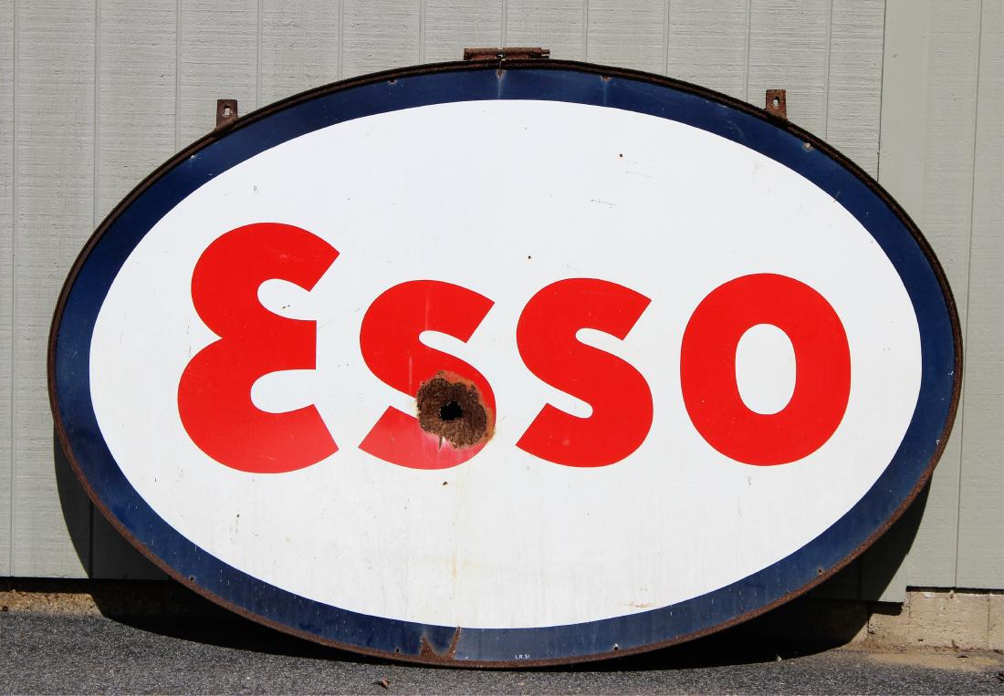 Esso Double Sided Advertising Sign I.R. 51 (1 of 4)