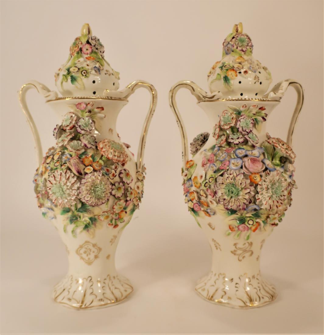 Pair of Schneeballen Porcelain Vases with Handles (1 of 10)