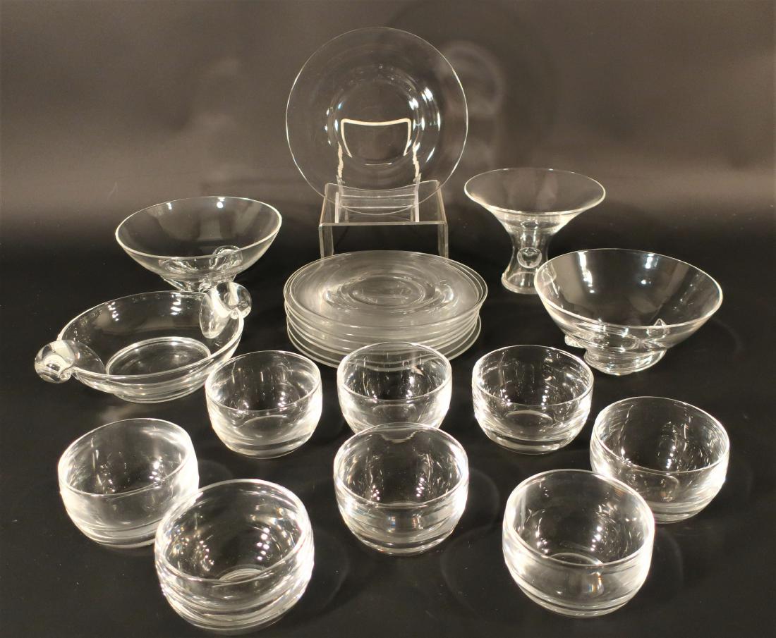 Steuben Bowls Dishes Tazza, 20 Pieces. c. 1970 (1 of 4)