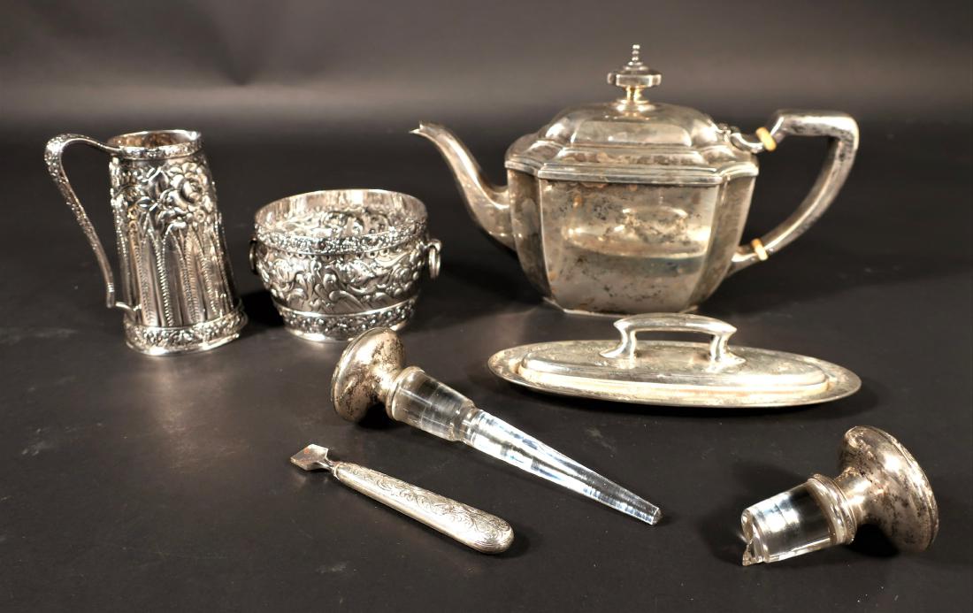 Tiffany Sterling: Pitcher, Bowl, Teapot  etc. (1 of 4)