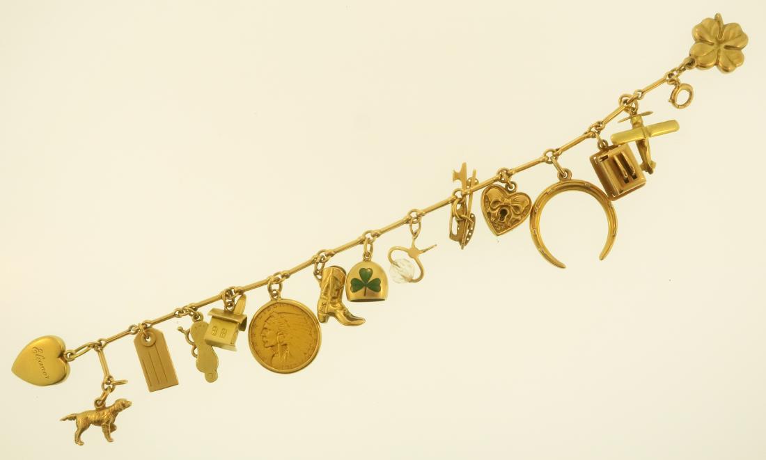 Gold Bracelet with 15 Chams (1 of 5)