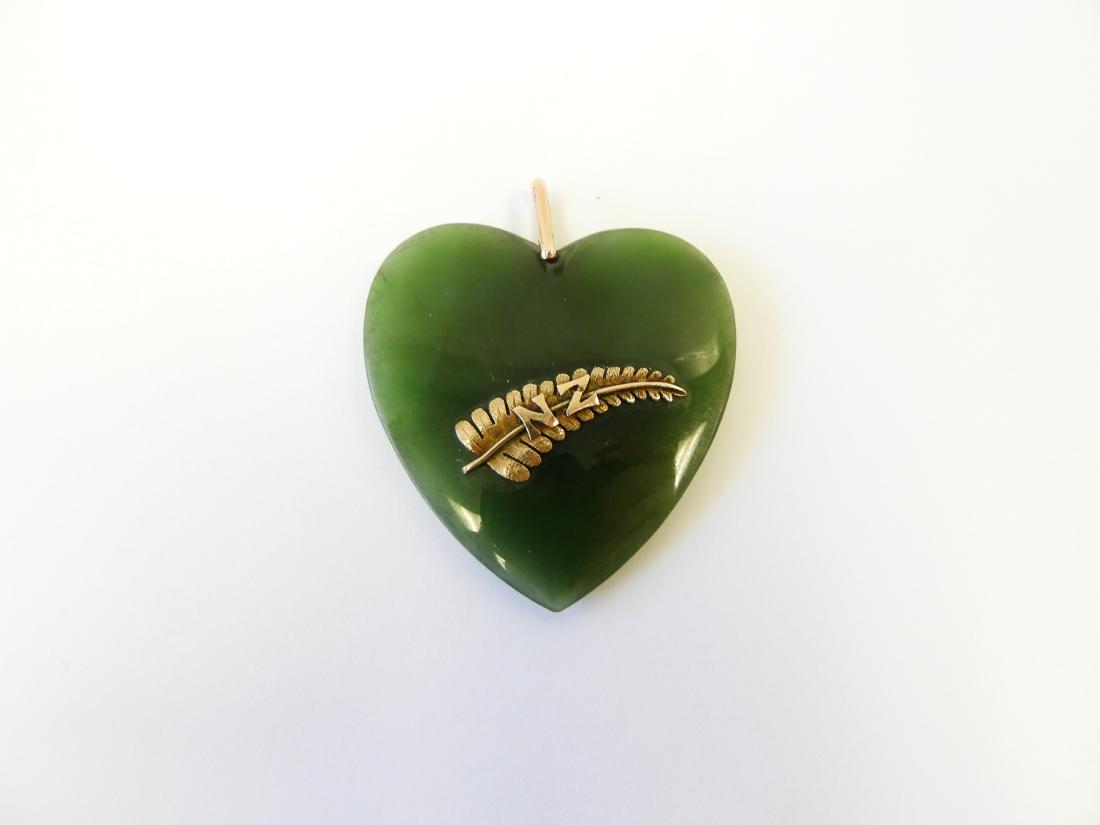 9k and Jade Heart Pendant (1 of 5)