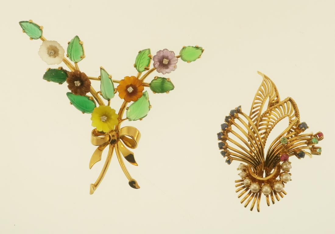 Two 14k Gold Brooches (1 of 4)