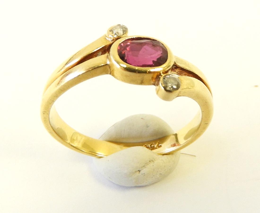 14k Yellow Gold, Ruby, & Diamond Ring (1 of 4)
